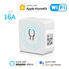 Умный Wi-Fi-выключатель Homekit, реле для домашнего выключателя, 16 А, двухсторонний Модуль Автоматизации, работает с приложением Apple Alexa Google Home