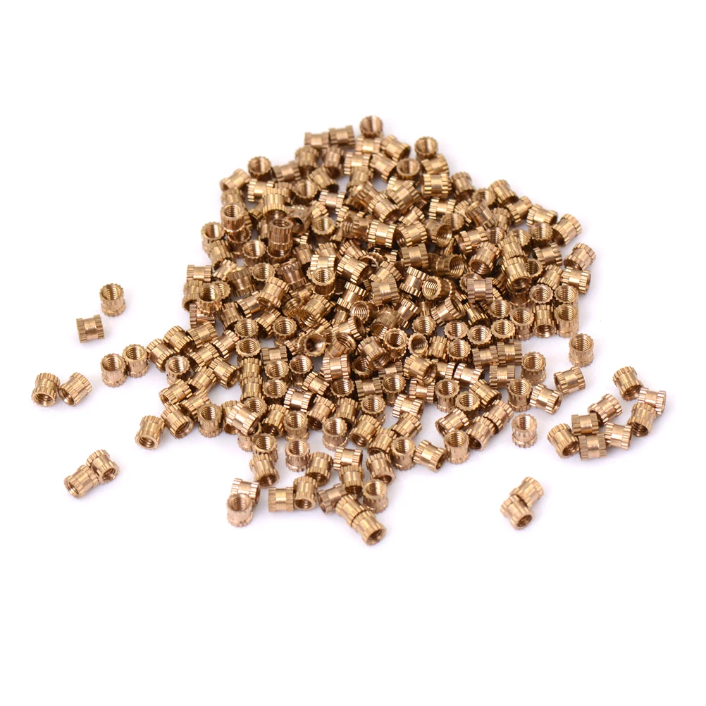 

200pcs/lot M3*4*4 MM Brass Thread Insert Nut Copper Inserts Injection Nut Embedded Parts Copper Knurl Nut