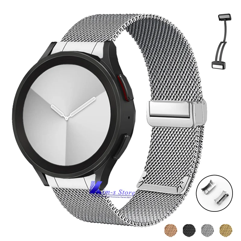 

Stainless Steel Strap for Samsung Watch 5 Pro 45mm 4 Classic 42 46MM Band Magnetic Buckle for Galaxy Watch 4/5 40 44MM Bracelet