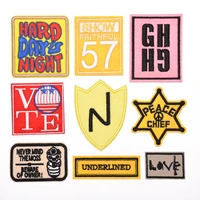 mixed 9pcslot cotton weaving patches letters embroidery sew on clothing handmade diy garment decor