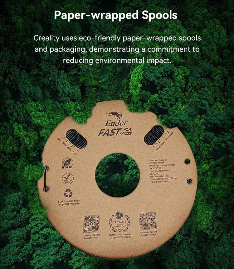 Creality Ender Fast PLA Filament 1 75 мм кг высокая скорость для 3D-принтера быстрая печати