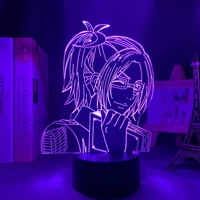 anime 3d light attack on titan hange zoe lamp for home decor birthday gift manga attack on titan led night lamp hange zoe