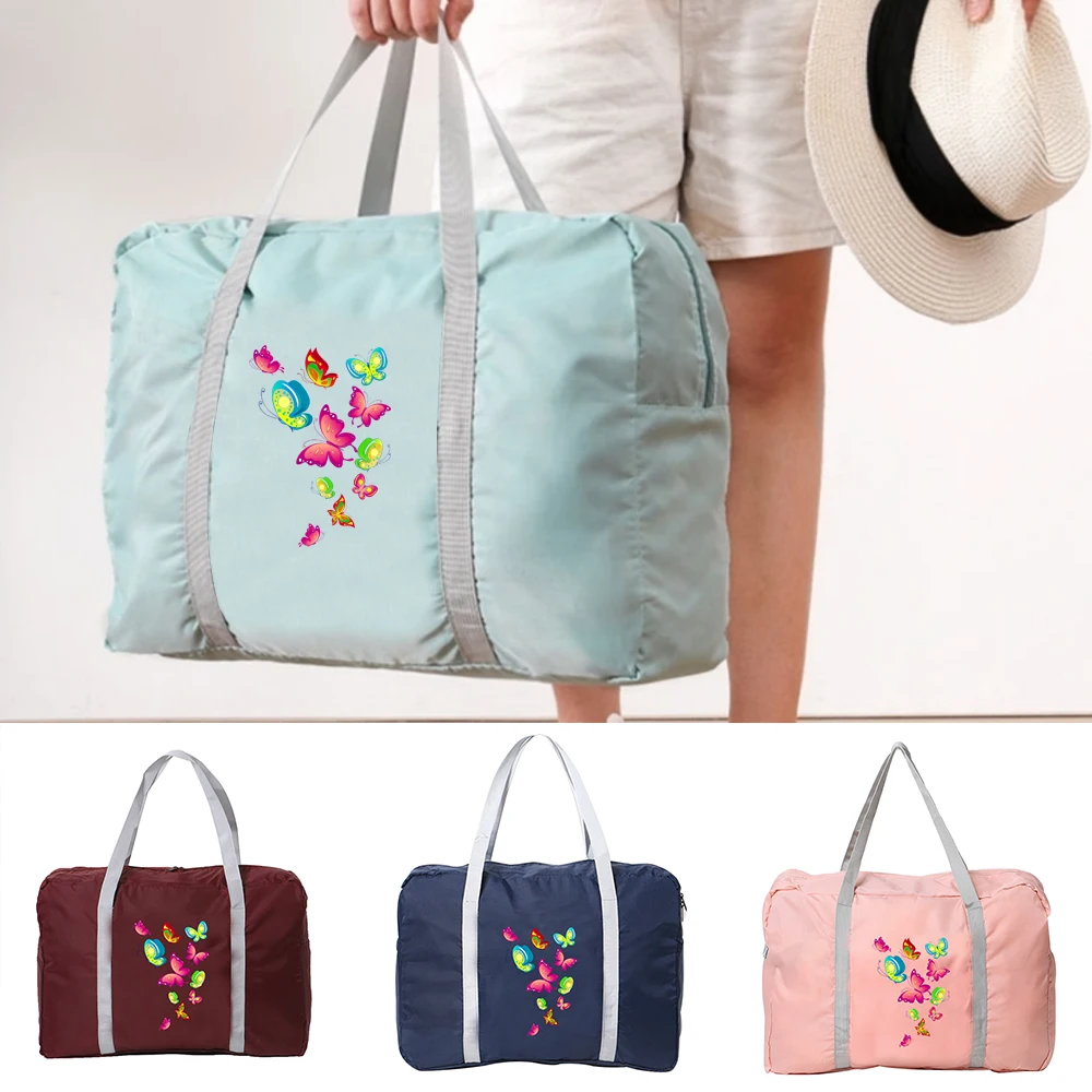 

Nylon Foldable Travel Bags Unisex Large Capacity Bag Luggage Trolley 2022 New Luggage Women WaterProof Handbags Men Travel Bag