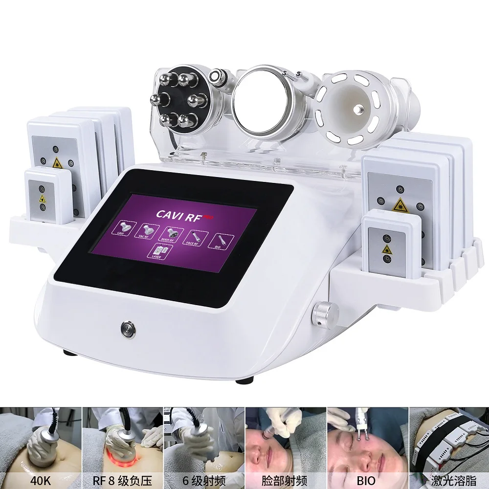 

6 In 1 Ems Rf Lipolaser 1060Nm Weight Loss Beauty Equipment Ultrasonic Device For Weight Loss Machine Cavitation