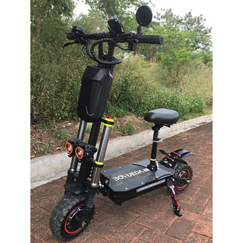 

5600W 11" Tire Dual Motor Off-Road Electric Scooters with Seat for Adults 85KM/H E Scooter 60V 38Ah Battery
