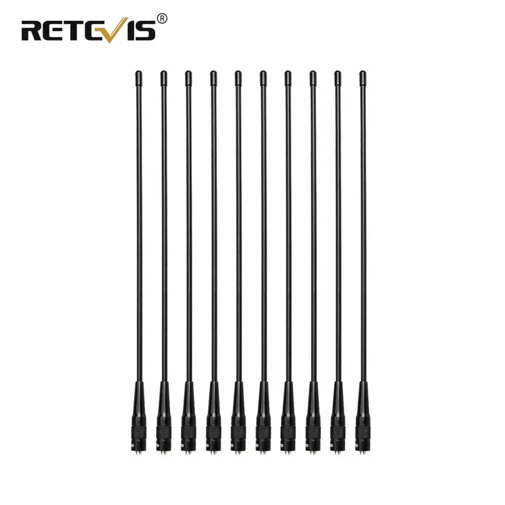 Retevis 10pcs RHD-771 39cm SMA-F VHF UHF Walkie-Talkie Antenna For Kenwood Baofeng UV 5R UV 82 BF888S RT21 For HYT Two Way Radio