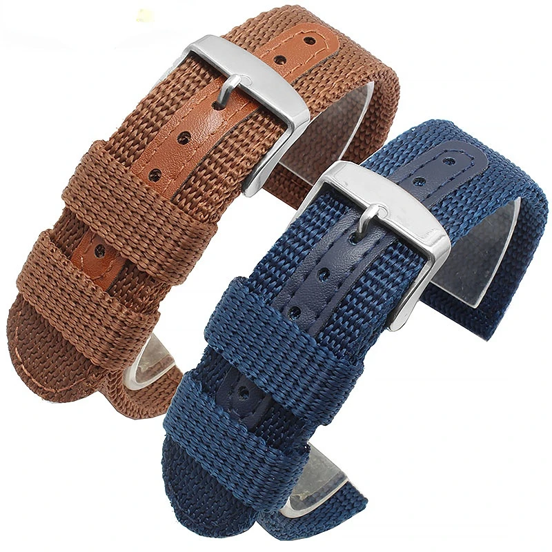 Enlarge Nylon Watch strap for citizen/timex/dw/jeep/seiko men's canvas nylon outdoor sports watchs 18mm 20mm 22mm 24mm