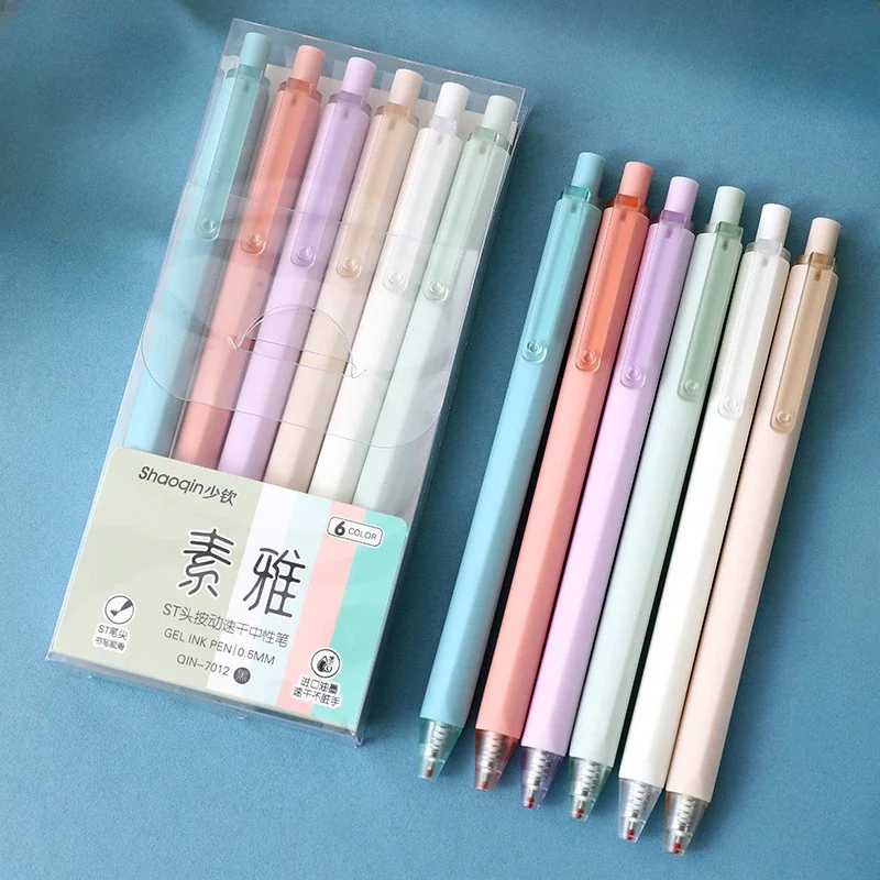 

Press Gel Pen ST Head 0.5mm Signature Black Homework Exam Quick Drying Office Supplies Creative Small Fresh Stationery Wholesale