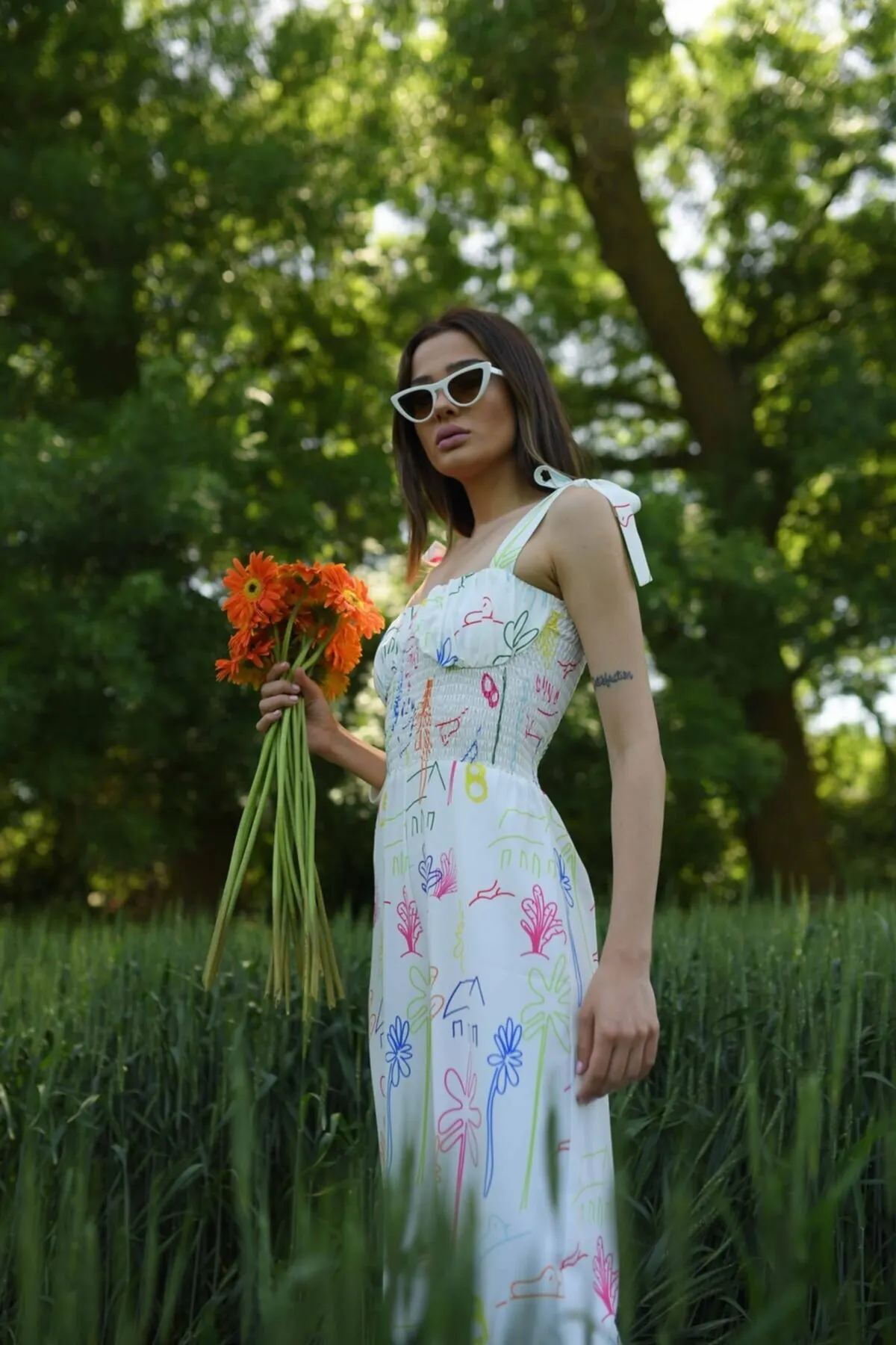 

Women's Overalls Martha W. Patterned Elastic Jumpsuit Hot Style Quality Fabric Sleeveless Baggy Trousers Casual Jumpsuit