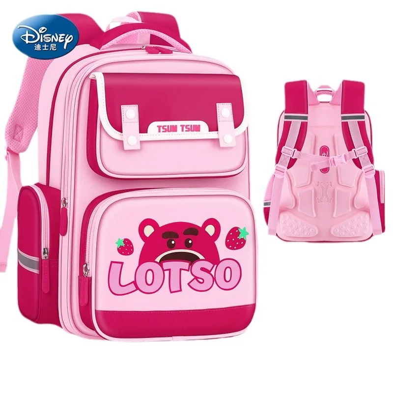Школьная сумка Disney Lotso для девочек 1-4 классов, ортопедический рюкзак на плечо для учащихся начальной школы, большая вместимость, легкие водонепроницаемые Mochilas (art.: 3920ce075db9f) - 3920ce075db9f