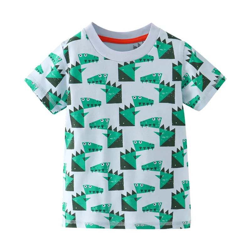 

Jumping Meters 2-7T Boys Girls T Shirts Summer Animals Print Baby Clothing Short Sleeve Cute Toddler Shirts Tees