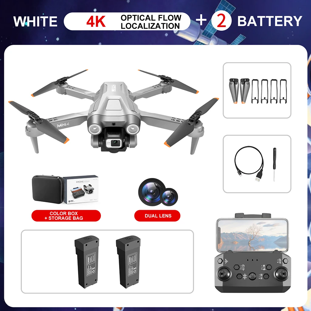 

Новинка 2022 MINI4 RC Дрон 4K HD 1080P профессиональная камера ESC оптический поток 2,4G WIFi обход препятствий Квадрокоптер