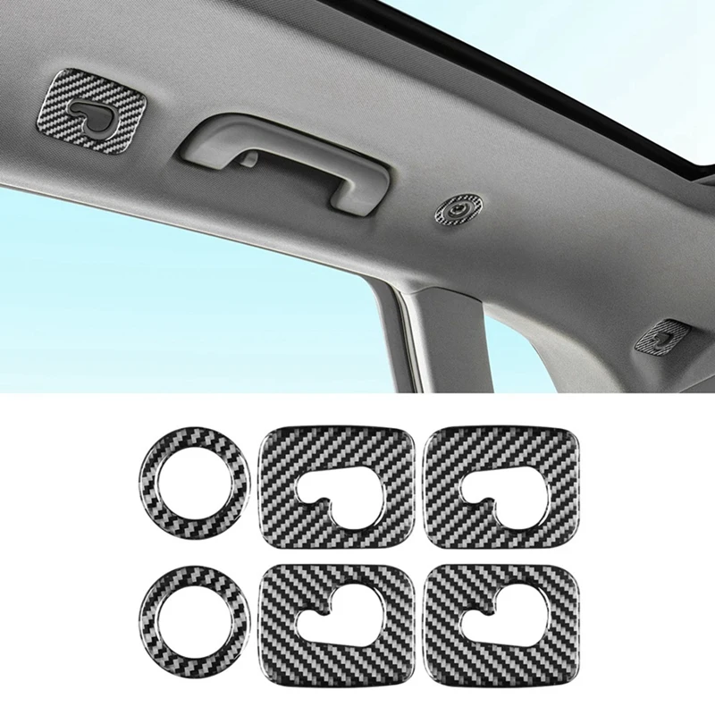 

Roof Hook Panel Cover Trim Frame Sticker Decoration Carbon Fiber For Q5 2018-2023 Interior Accessories