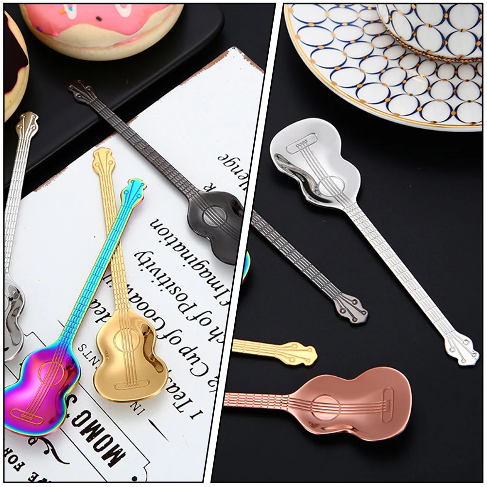 WINOMO 5 шт. ложек в форме гитары из нержавеющей стали