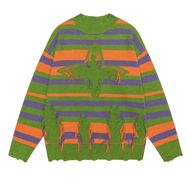 y2k2024 осенне-зимний теплый вязаный свитер в стиле Харадзюку уличная одежда