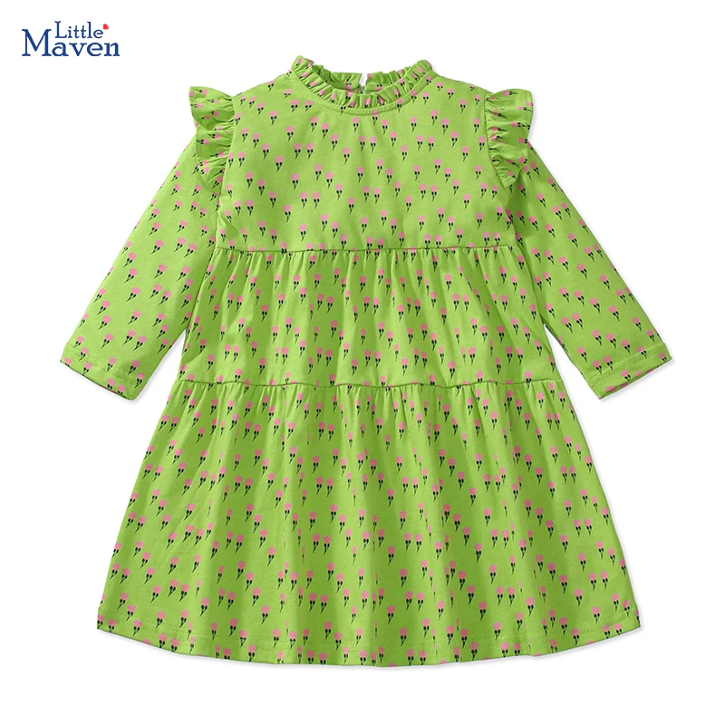 Детское Хлопковое Повседневное Платье Maven Для Девочек — Коллекция Осени 2024
