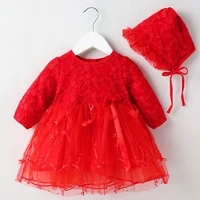 baby dress autumn princess long sleeve clothes red one year old girl baby dress dress girl baby skirt