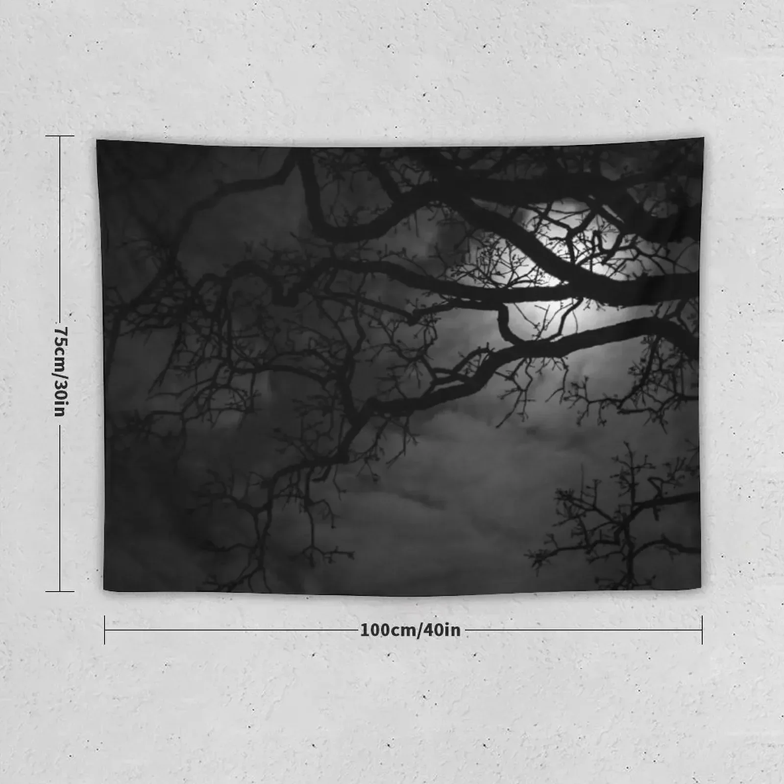 Гобелен с луной и дубовыми деревьями D Lawson Photography