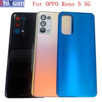 original battery cover rear back door panel housing case for oppo reno 5 5g battery door with camera lens replacement part