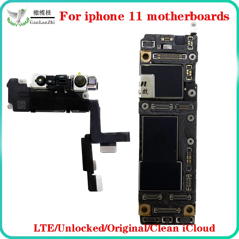 

Original Iphone 11 Logic Board With/Without Face ID Top Quality Motherboard Clean iCloud Plate IOS System Mainboard