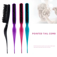 plastic handle boar bristle beard brush comb pointed tail brush salon home hairdressing supplies styling comb hair accessories
