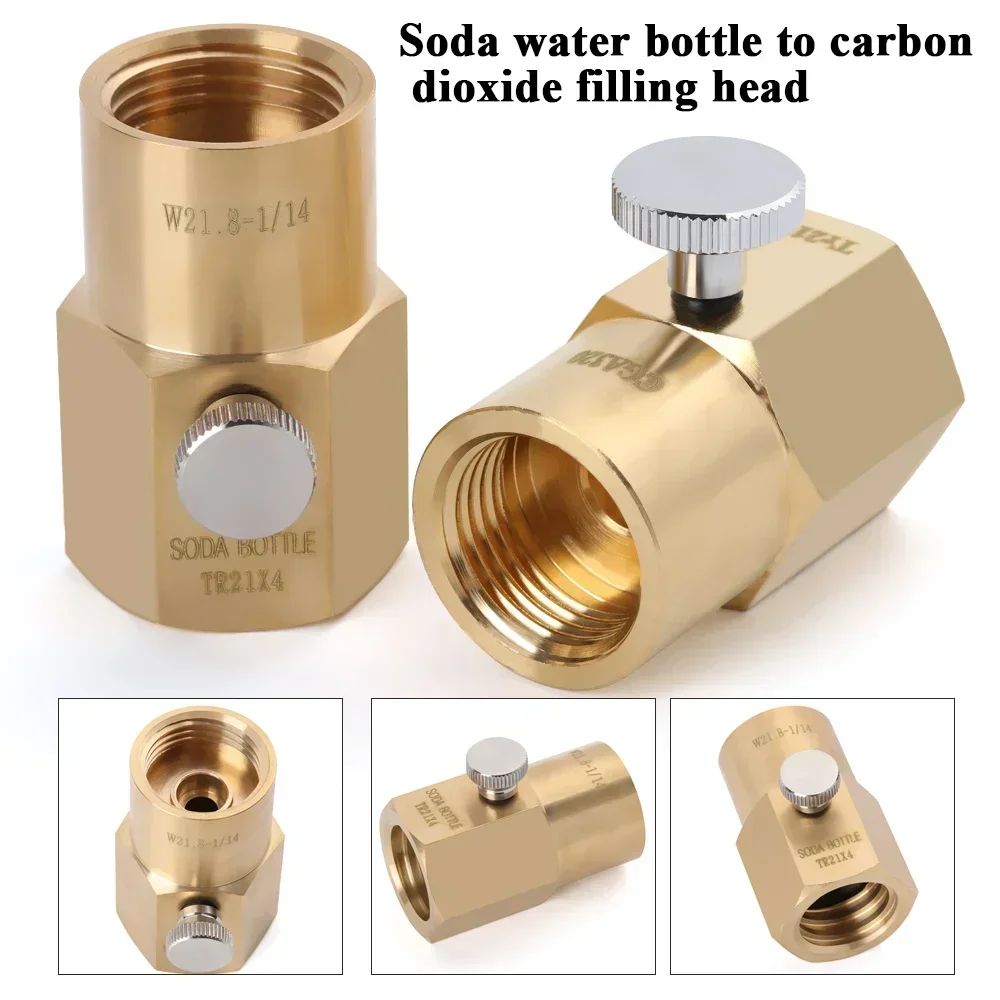 Фото Адаптер для заправки CO2 Sodastream - преобразователь резьбы TR21-4 в W21.8-14 (для домашнего использования) №1