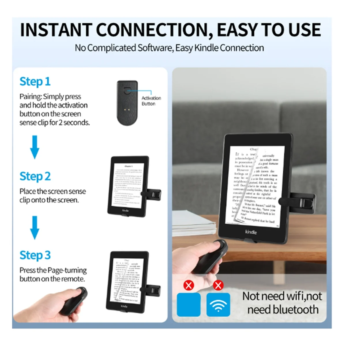 Радиочастотный пульт дистанционного управления переворачиватель страниц