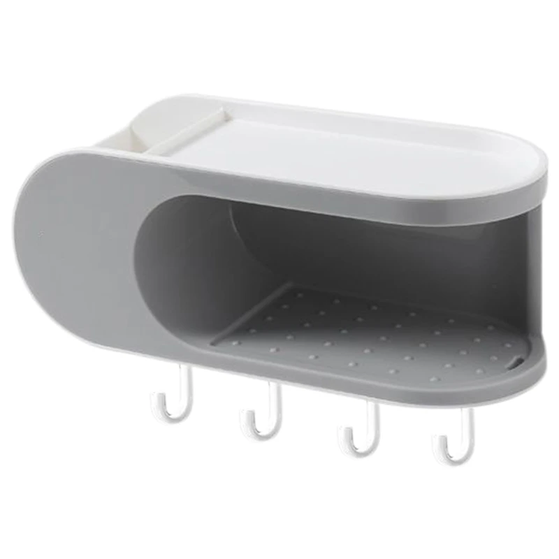 

Однослойная Коробка для мыла с крючком, бытовая настенная коробка для хранения мыла в ванной комнате