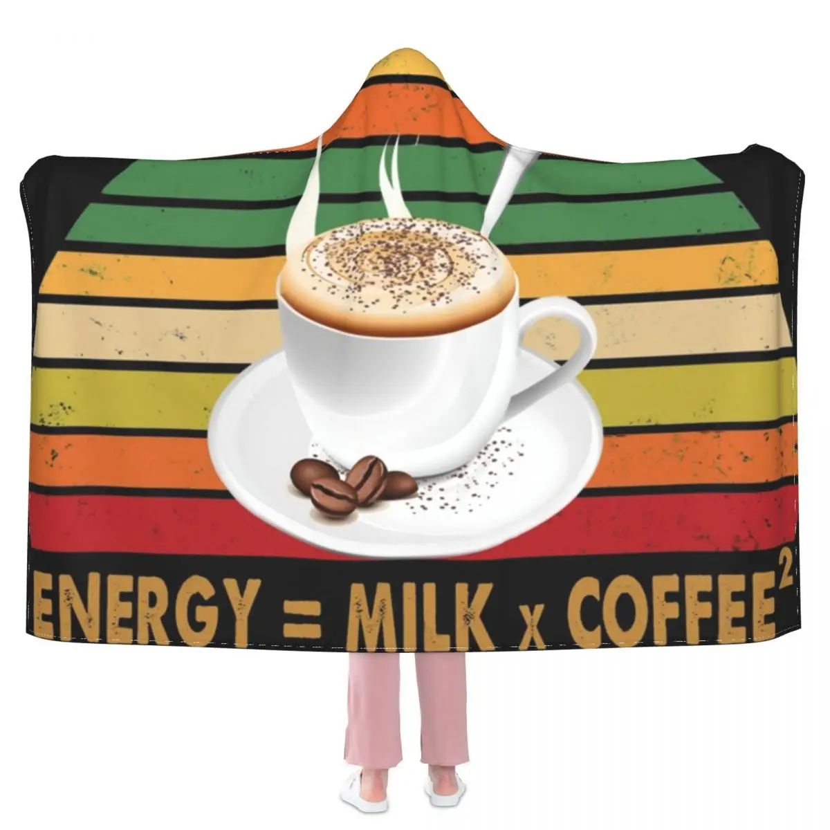 

E = MC2 энергетическое одеяло для влюбленных молочного кофе Смешные Слова флисовое холодное худи одеяло мягкое модное цветное покрывало