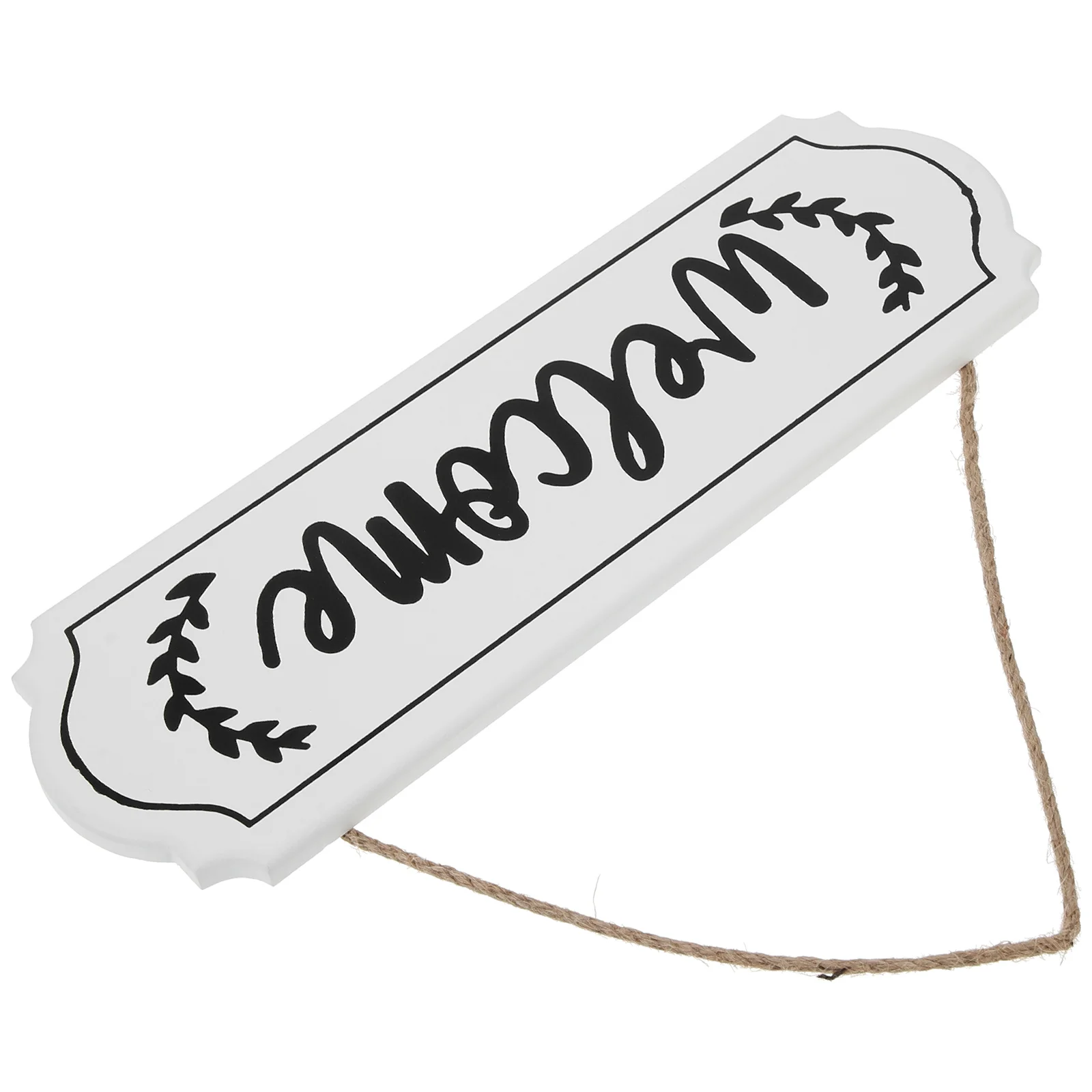 

Welcome Sign Decorative Wood Door Hanging Ornament Porch Pendant for Restaurant