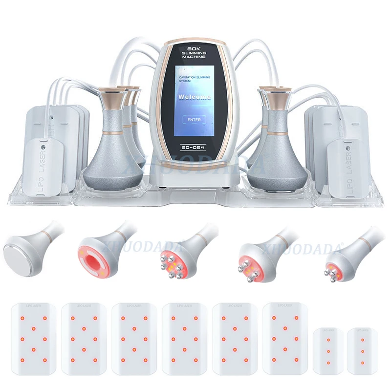 

6 in 1 80K RF Fat Burning Machine Body Shaping Mini Lipo Weight Loss Beauty Device Anti-wrinkle Body Massage Cavitation Machine