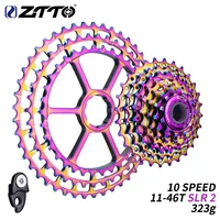 ztto 10 speed bicycle 11 46t slr 2 rainbow cassette hg system 10s ultralight 46t cnc 10v k7 for mtb x0 x9 x7 m610 m781 m786