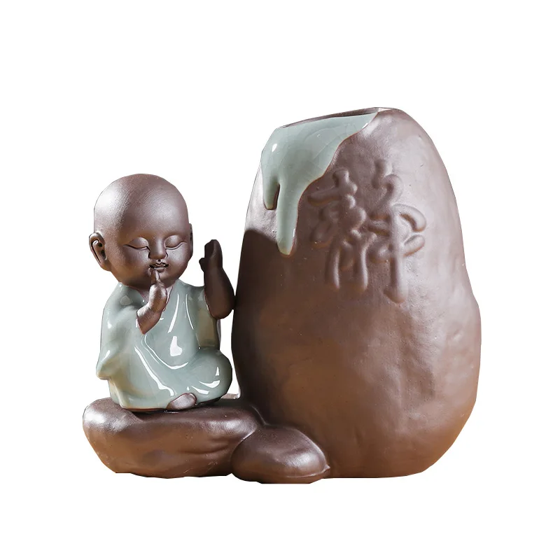Керамические украшения маленькая статуя монаха Будды статуэтка татагата Индия