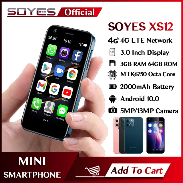 SOYES Android 10.0 Mini Smartphone 4G LTE Octa Core 13MP Camera 3.0'' Screen Face ID OTG Cheap Cell Phone With Free Shipping 1