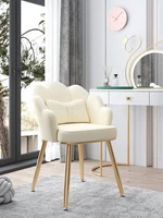 nordic light luxury household dining chair modern backrest girls simple bedroom stool ins net red