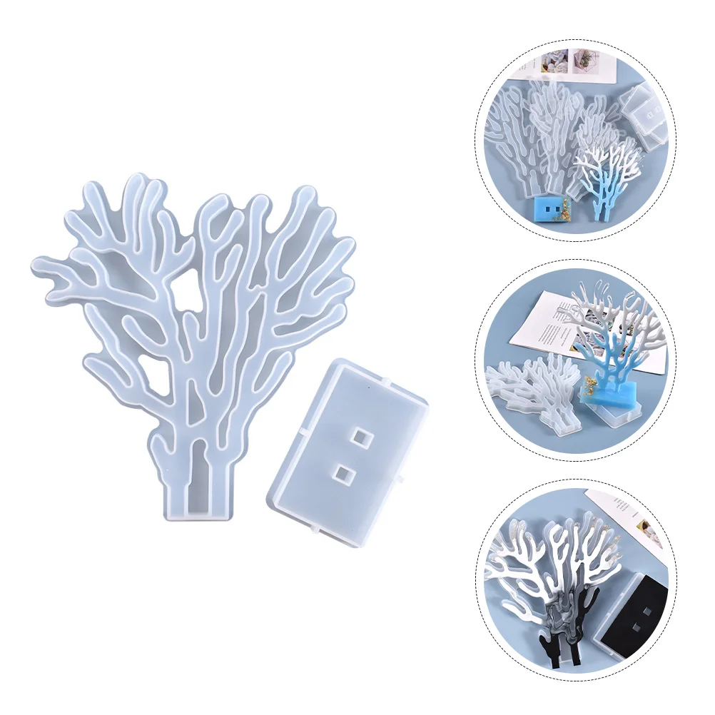 

1 Набор, форма коралла, силиконовая форма, практичная форма в виде кораллового кристалла, эпоксидная форма