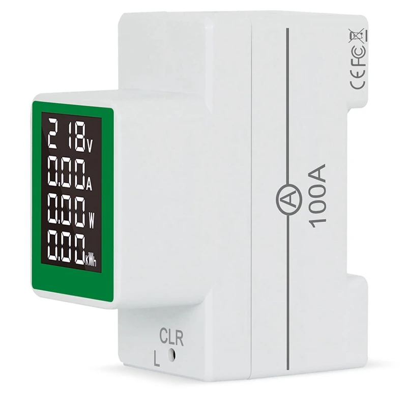 

Din Rail Wattmeter Voltmeter Ammeter Powers Meter AC50-300V Volt Amp Powers Factor Time Energy Voltage Current Monitor