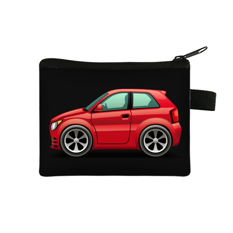 Мультяшный автомобильный Кошелек для монет с принтом пожарного двигателя