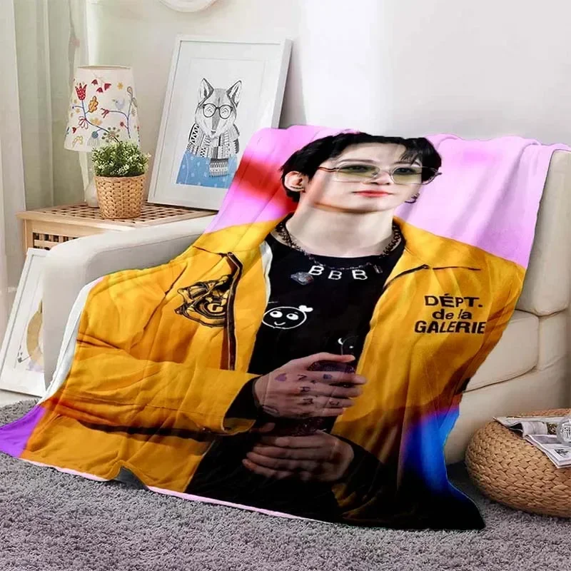 Одеяло С 3D Принтом Знаменитостей J-Jung Kook Коралловый Флис Мягкая Теплая Фланелевая