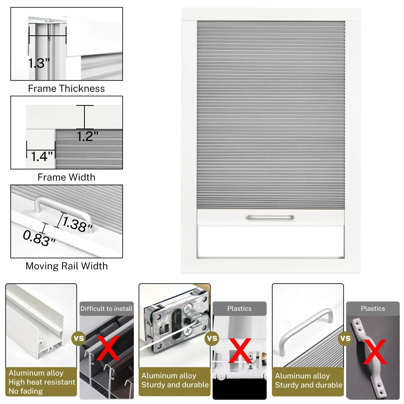 Беспроводные сотовые жалюзи Moonice с фильтрацией света плиссированные на крыше