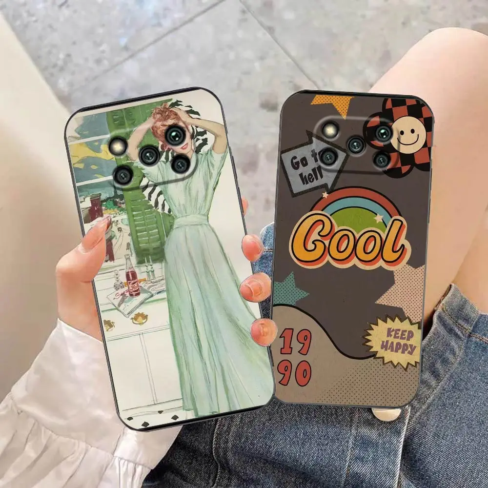 

Phone Case For Xiaomi Mi Note 10 3 Lite Poco M5 M4 F4 X4 X3 M3 F3 GT Pro Nfc 5G 4G Mix 3 2S 2 Play F1 American Vintage Newspaper