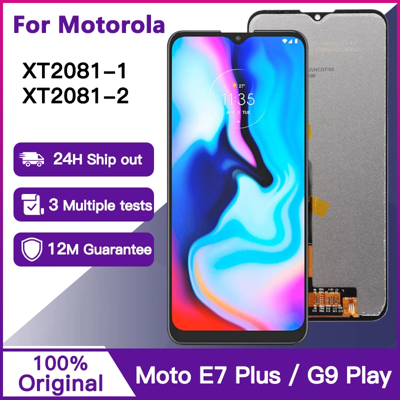 6 5 ''для Motorola Moto G9 Play дисплей Сенсорная панель экран дигитайзер в сборе для E7