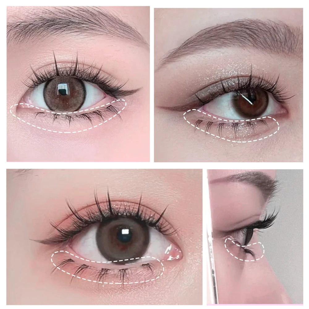 Нижние нижние ресницы Yelix накладные Кластерные искусственные 0 07 мм