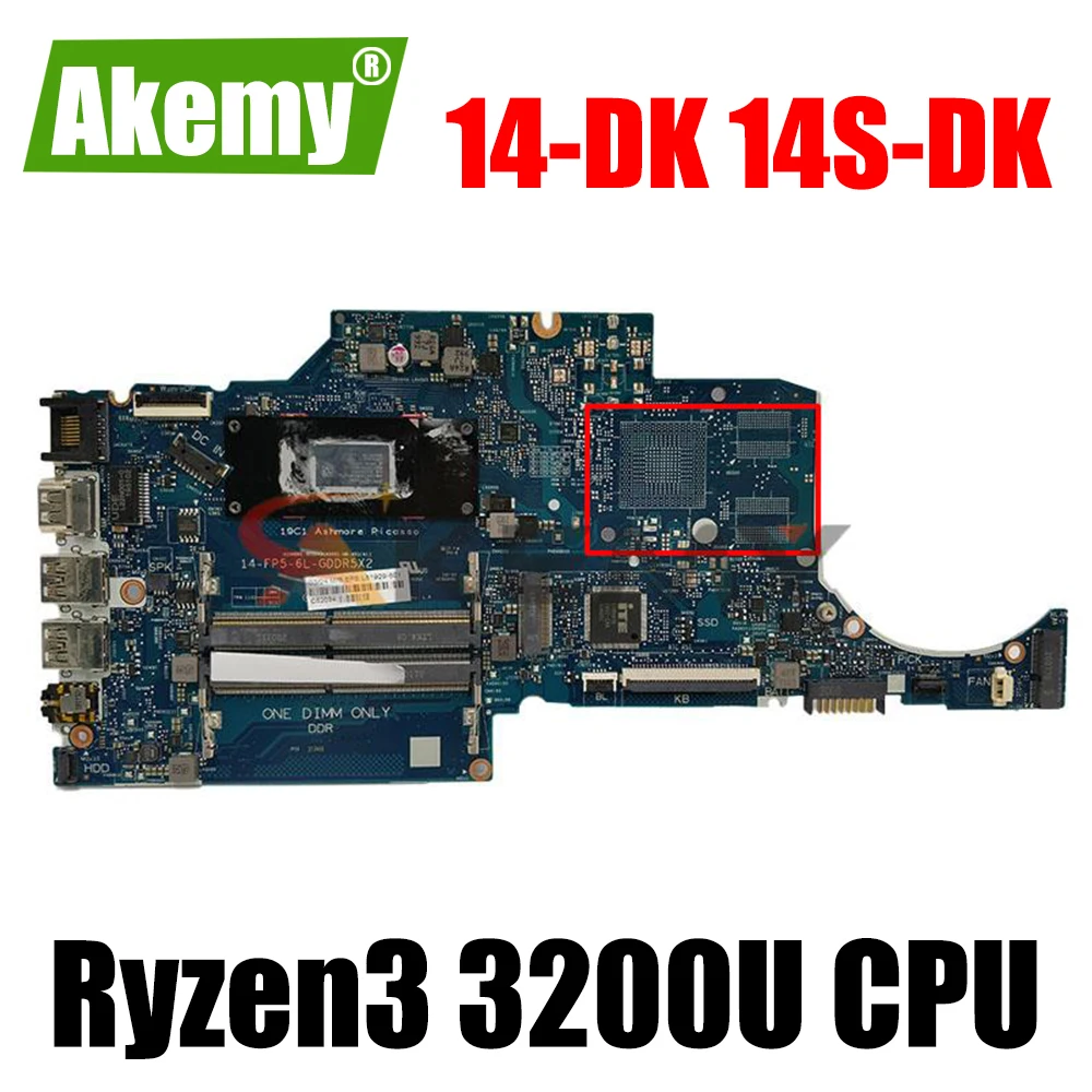 

For hp 14-DK motherboard 14S-DK mainboard 6050A3068501-MB-A01 L51928-601 Ryzen3 3200U on-board tested ok 100% working