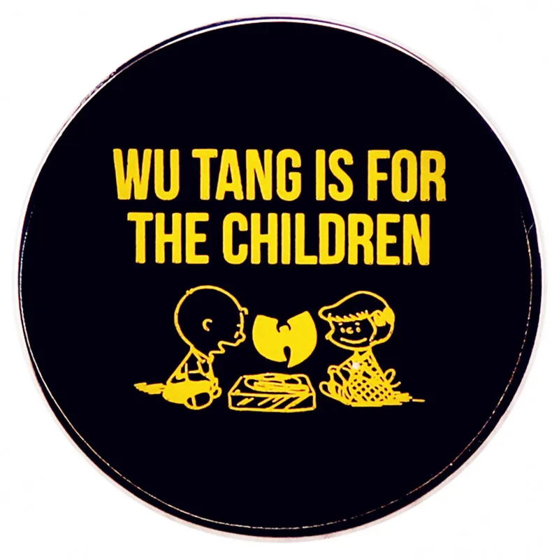 Детская эмалированная брошь WuTang Is для детей, металлические значки из сплава, заколки для лацканов, броши для рюкзаков, ювелирные аксессуары Детская эмалированная брошь WuTang Is для детей, металлические значки из сплава, заколки для лацканов, броши для рюкзаков, ювелирные аксессуары