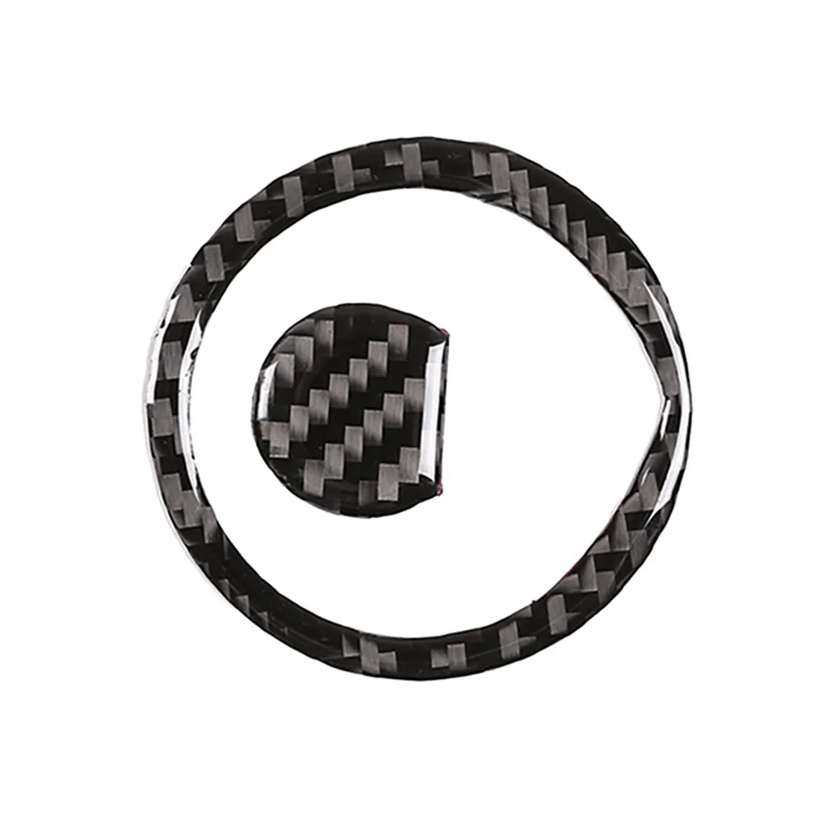 Автомобильные наклейки с логотипом рулевого колеса из углеродного волокна