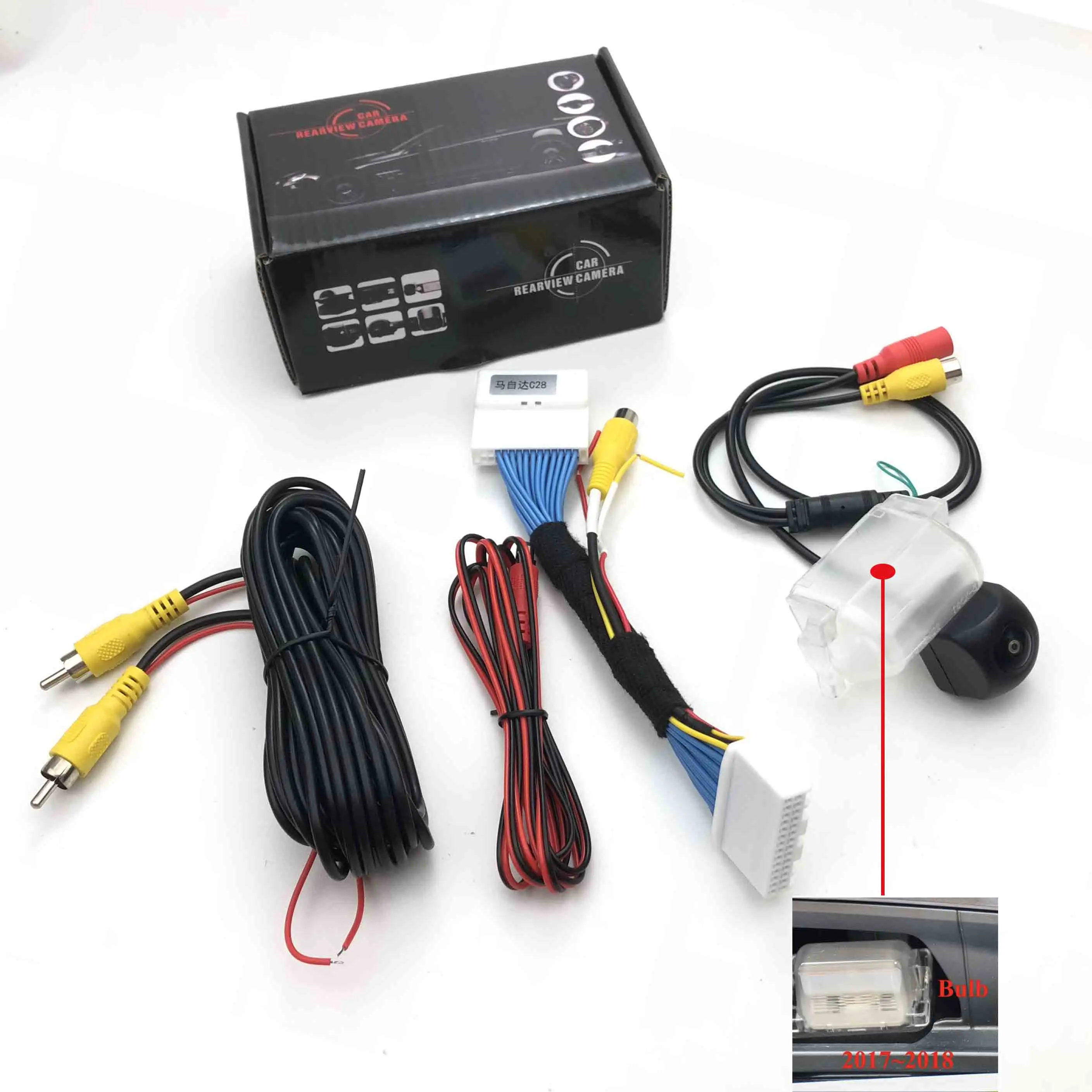 VKAUTO комплект камеры заднего вида для Mazda Cx-5 CX5 II KF 2016 ~ 2021 для Oem стерео HD резервная парковочная камера заднего вида C28 кабель адаптера