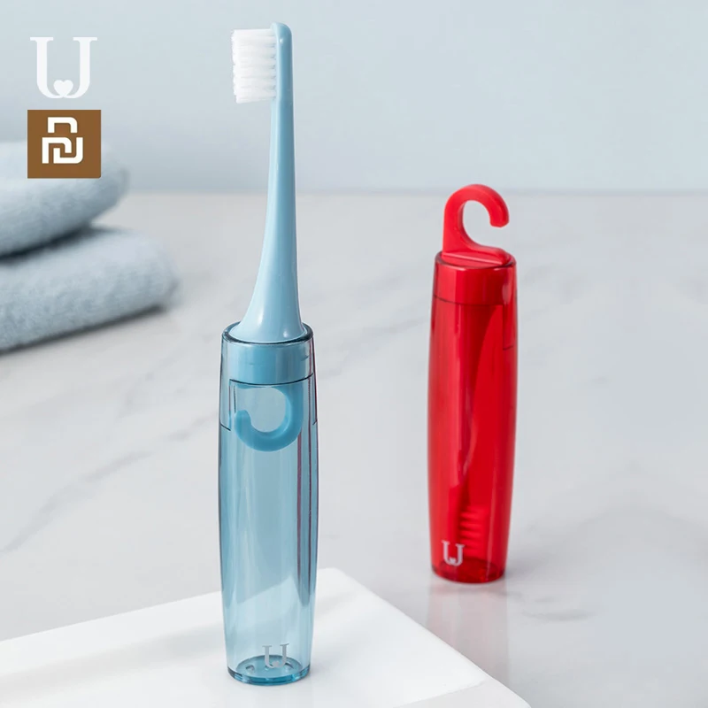 

Xiaomi YouPin дорожная зубная щетка с мягкими волосами, портативная Милая Мини зубная щетка для пар с футляром для хранения, необходимая для делов...