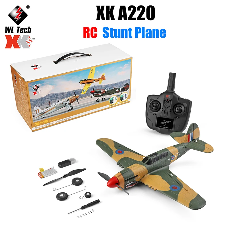

Модель трюкового самолета WLtoys XK A220 4Ch 6G/3D, 6-осевой стабильный самолет с дистанционным управлением, Электрический радиоуправляемый самолет, уличные игрушки для взрослых