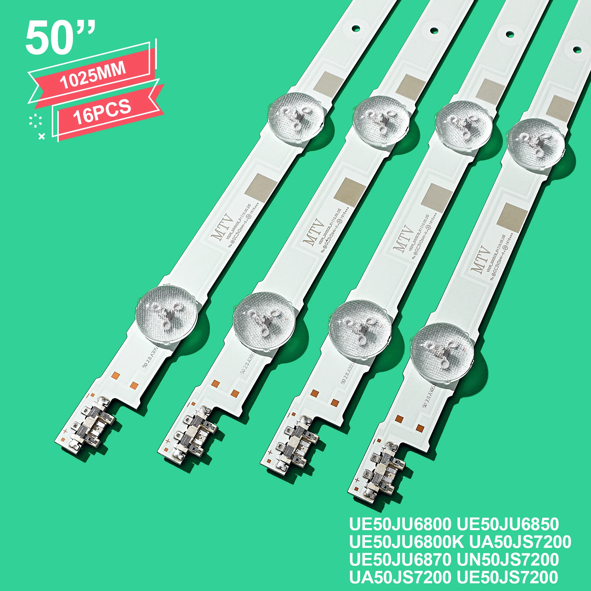 16 PCS LED backlight strip for S amsung UE50JU6800 UE50JU6850 UE50JU6800K UA50JS7200 UE50JU6870 UN50JS7200 UA50JS7200 UE50JS7200